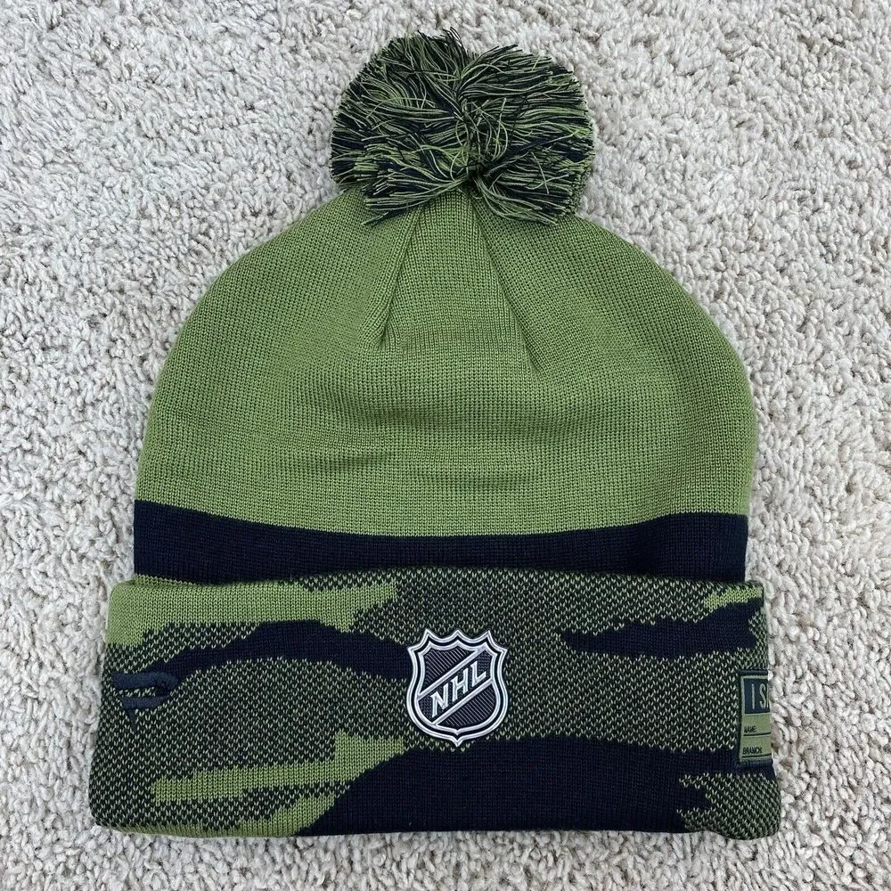 Arizona Coyotes Beanie Fanatics Military Appreciation‎ Camo Cuffed Knit Pom Cap